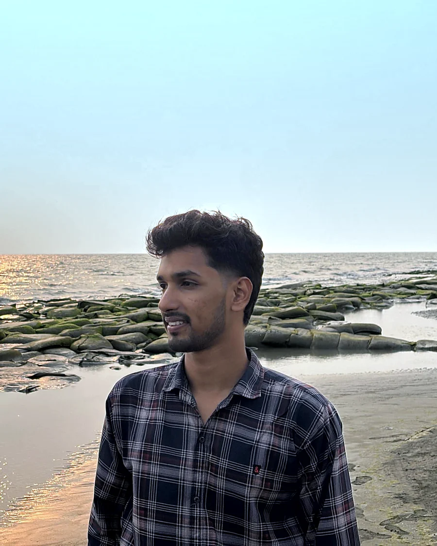 Mohammad Faysal on Kuakata beach at sunset